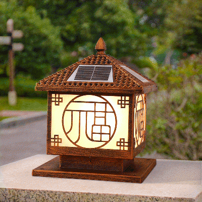 Waterproof solar column headlight