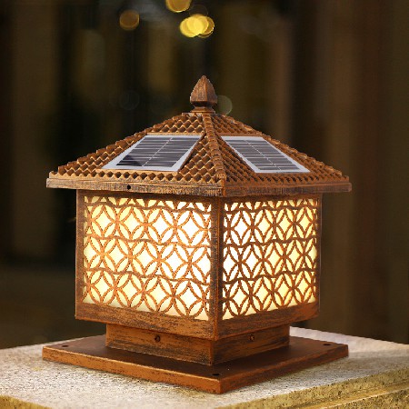 Waterproof solar column headlight